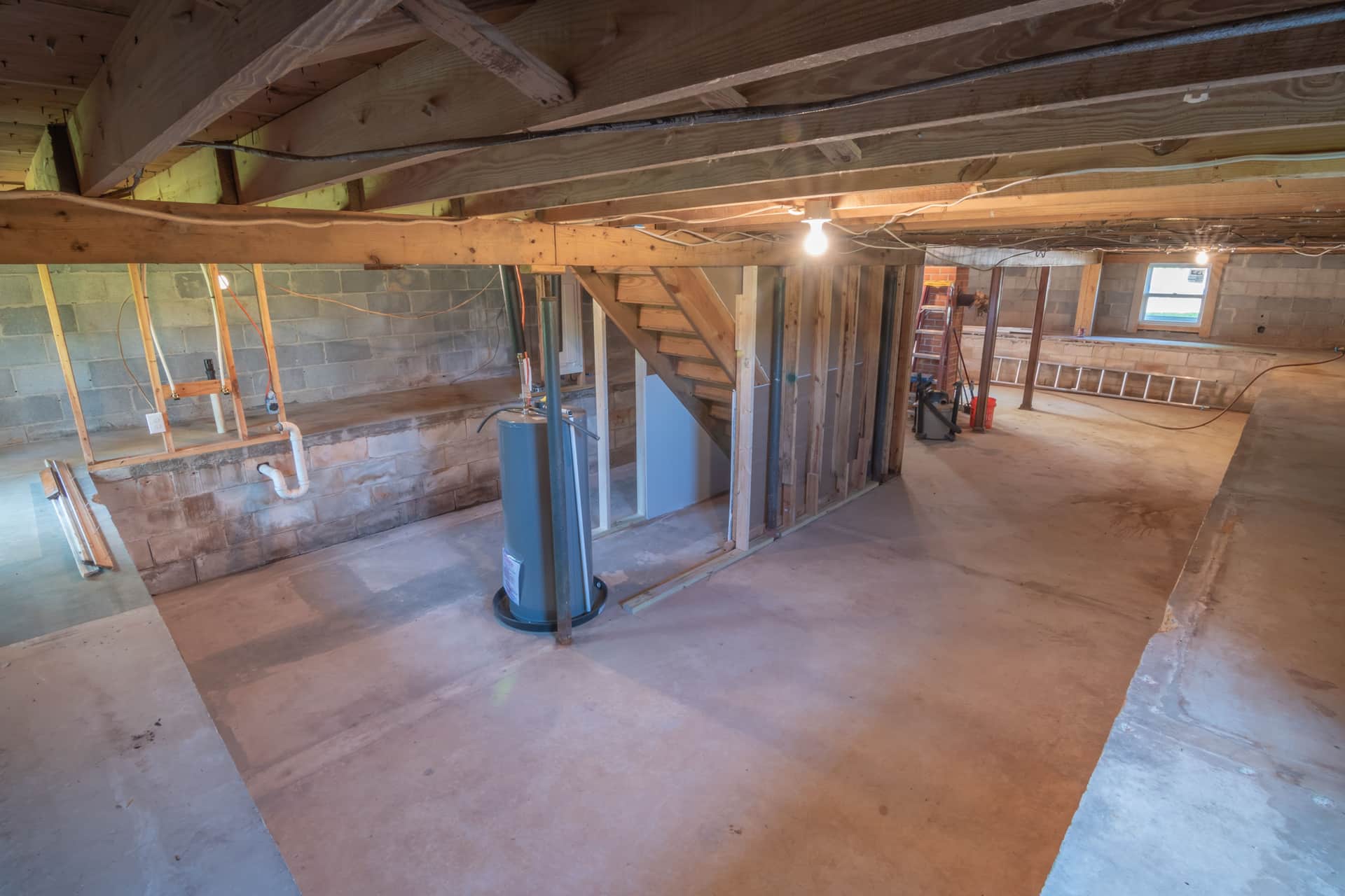 An empty basement ready for renovation